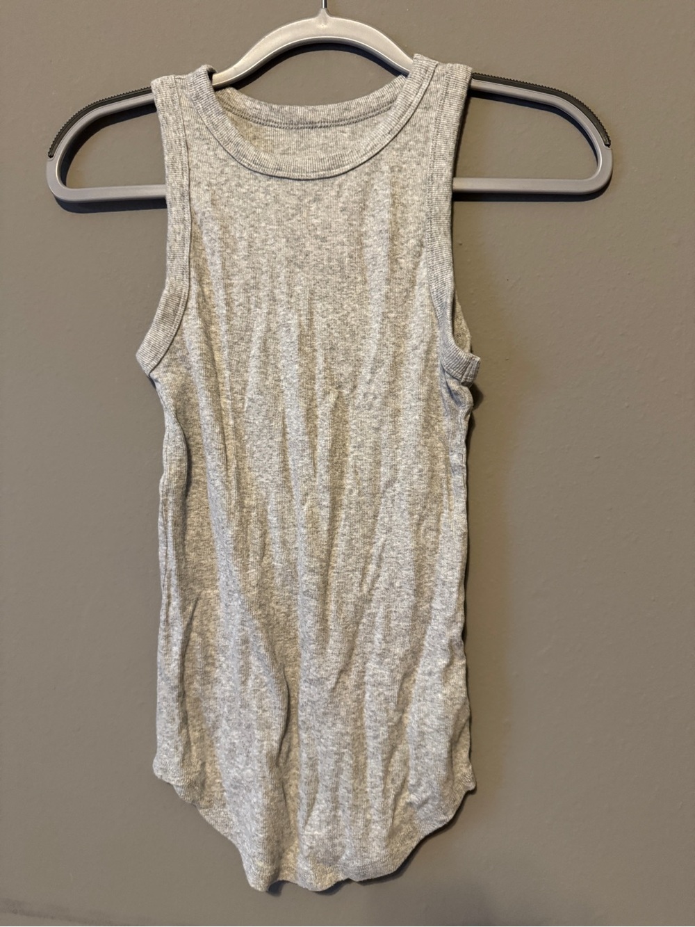 a new day Heather Gray Ribbed Tank Top